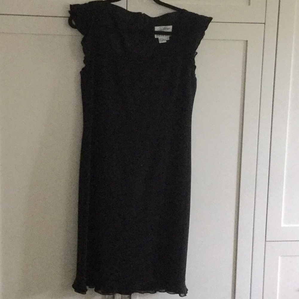 Rickie Freeman for Teri Jon Silk Black Dress 12